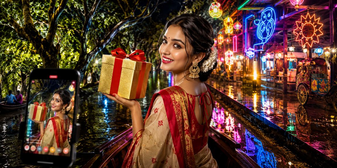 পহেলা বৈশাখে সিলেটে মোবাইলে বোনাস উপভোগ করছেন একজন ব্যবহারকারী